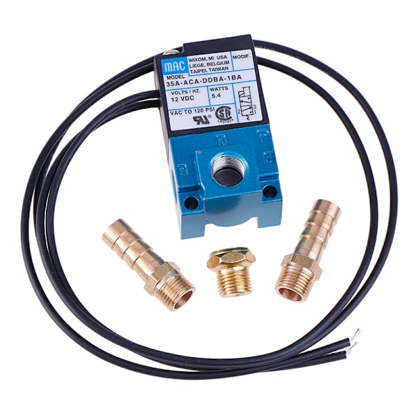 1 set magnetventil 1/8'' 35A-ACA-DDBA-1BA med ljuddämpare i mässing