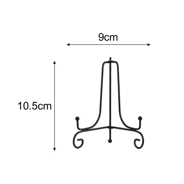 Järn Display Stativ Svart Järn Staffli Plate Display Foto Hållare 5inch