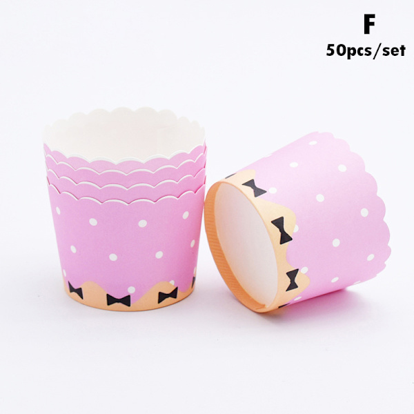 50st Engångsmuffin Cupcake Paper Cups Cupcake Liner Bakning F 2d3d F