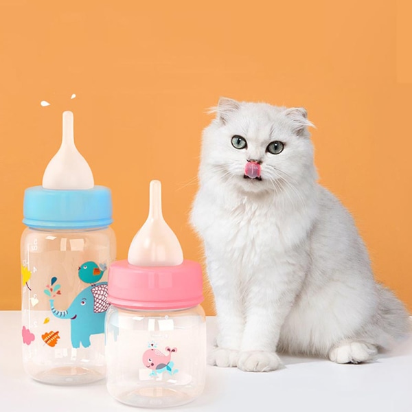 Valp Kattunge Nappflaska Matare Set Katt Hund Bady Nursing Wat A8