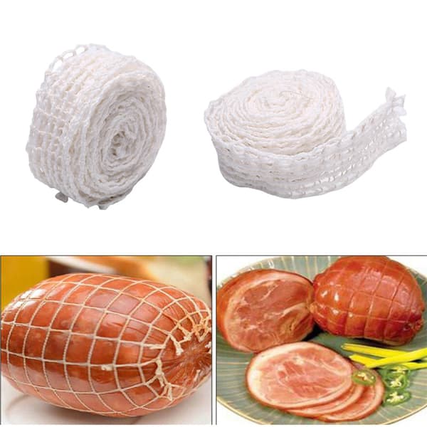 1 rulle 5m Köttnätrulle Elastiskt skinkanät Köttmatlagningsnät C