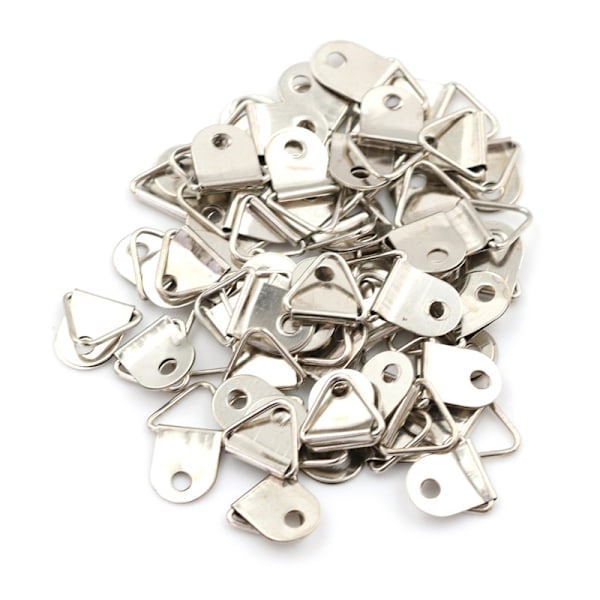 50st Silver Triangel Spegelhängare Rem D-Ring Hängande bild