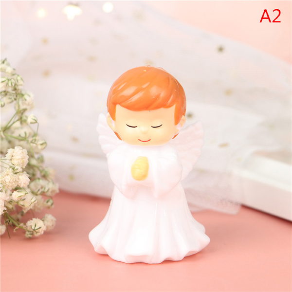 Angel Feather Wing Flag Cake Toppers för bröllopsfödelsedagsfest A2