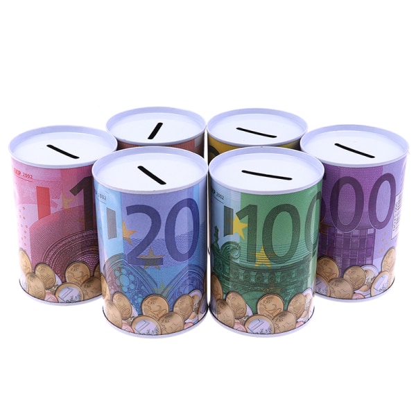 1 st Euro Dollar Penninglåda Säker Cylinder Spargris Banks For Co