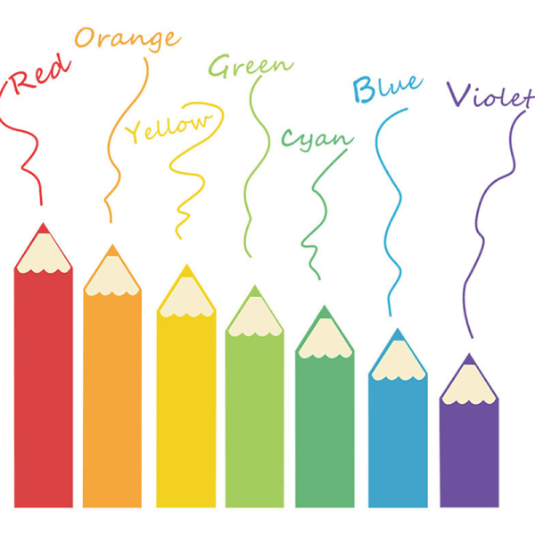 Tecknad färgglada penna väggdekaler för dagis handledning