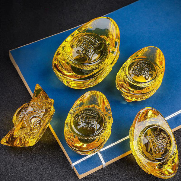 Stil Citringöt Guld Kristallglasfärgad glasyr Rikedom Mo D
