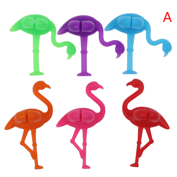 6ST Silikon Vinglas Marker Flamingo Design Drink Charms La A