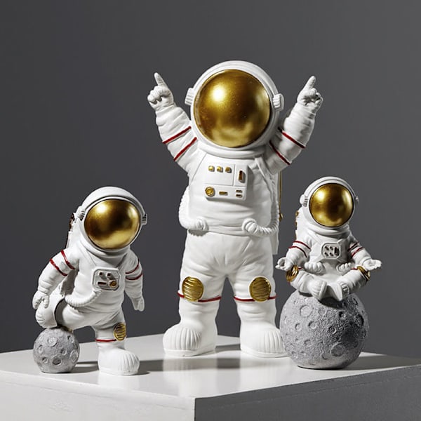 Nordic Astronaut Figurines Resin Skulptur Modern Heminredning Ta C
