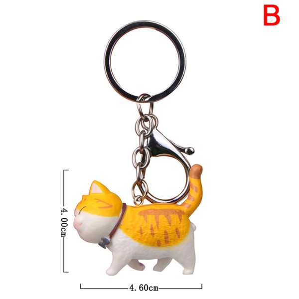 Self Healing Warm Series Cat Keyring Simple Cat Handmade Keyc B