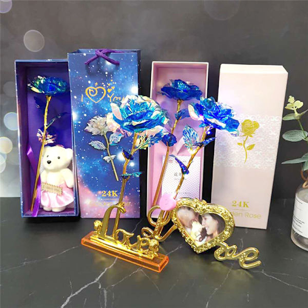 Alla hjärtans dag kreativa aluminiumfolie Rose Gold Lasting Eterna Multicolor
