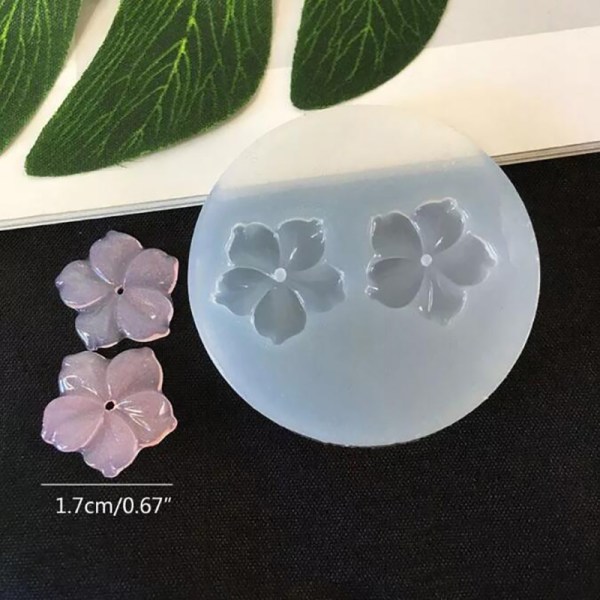 1 st spegel DIY Kristall Epoxi form UV Blomma Handgjorda hänge Ha