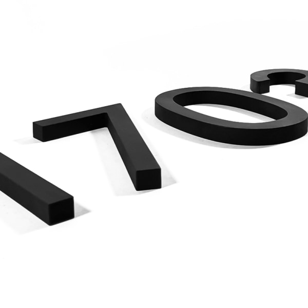 Adress Stor modern dörr alfabetet flytande husnummer bokstäver 6