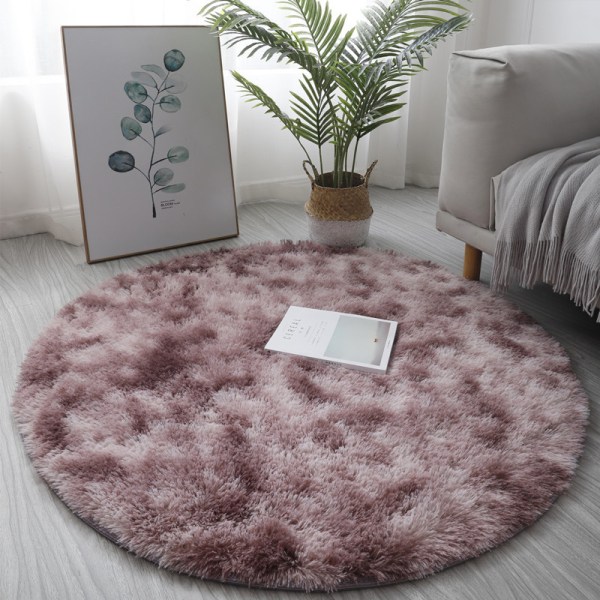 Lyxiga runda mjuka faux fårskinnspäls mattor Tvättbar ull Be Multicolor 60*60cm