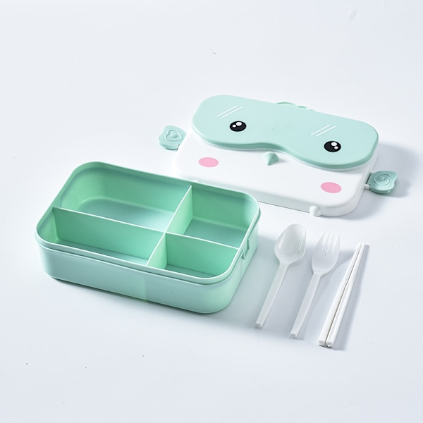 Skolbarn Bento Lunchbox rektangulär läckagesäker plastanime Pink