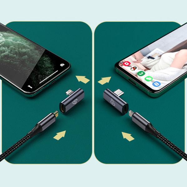 Lightning till Type-C Converter Mobiltelefonadapter USB-A till Typ A3