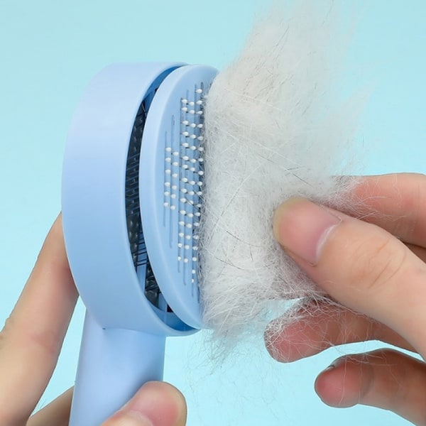 Cat Brush Pet Comb Självrengörande Slicker Brush Remove Hair Groo Pink