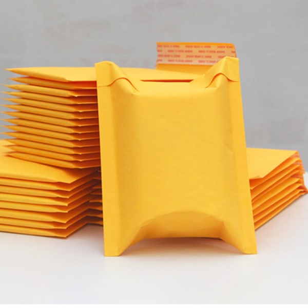 Stark klibbighet gul kraftpappersbubbla Kuvert Väskor Prot 11x13cm