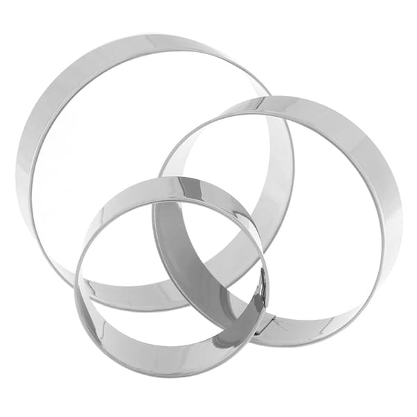 5 Set Round Circle Rostfritt stål Cookie ter Biscuit DIY Bakin