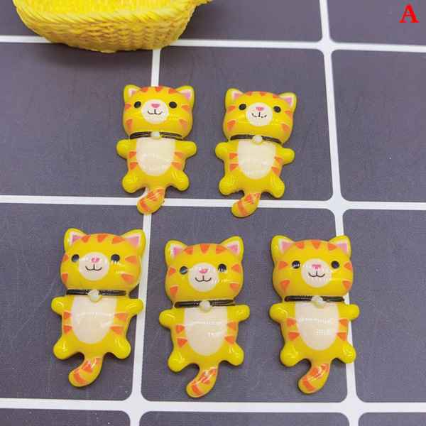 10 st Ny e Resin Mini Cartoon Animal Cat Flat Back Cabochon DI E