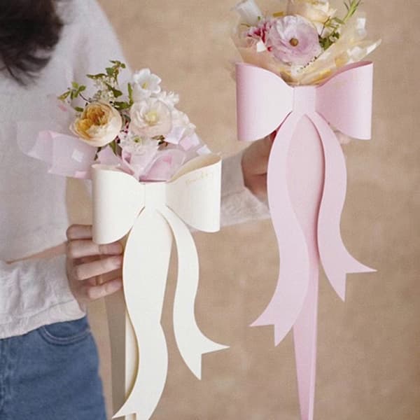 Rosettformad Rose Flower Box Rosett Enkel bukettförpackning presentförpackning C