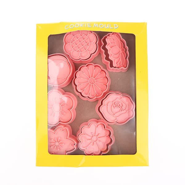 8 st Blomform Cookie ters 3D Plast Form Cookie St