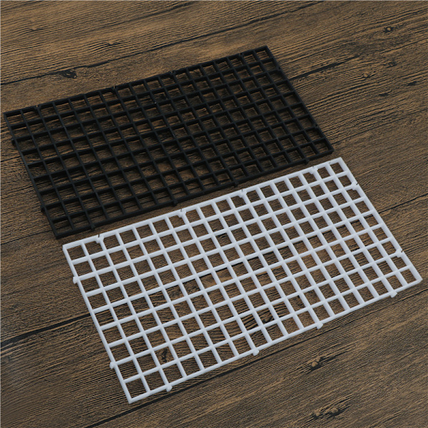 Fish Tank Hållbar Plast Fish Grid Divider Hållare Fack Ägg Cra Black