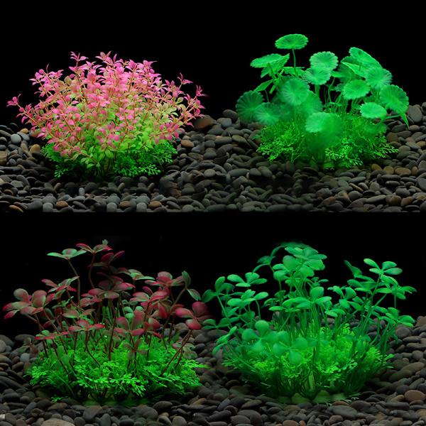 Simulering Artificiell s Aquarium Dekor Vatten Ogräs Ornament Aq 12
