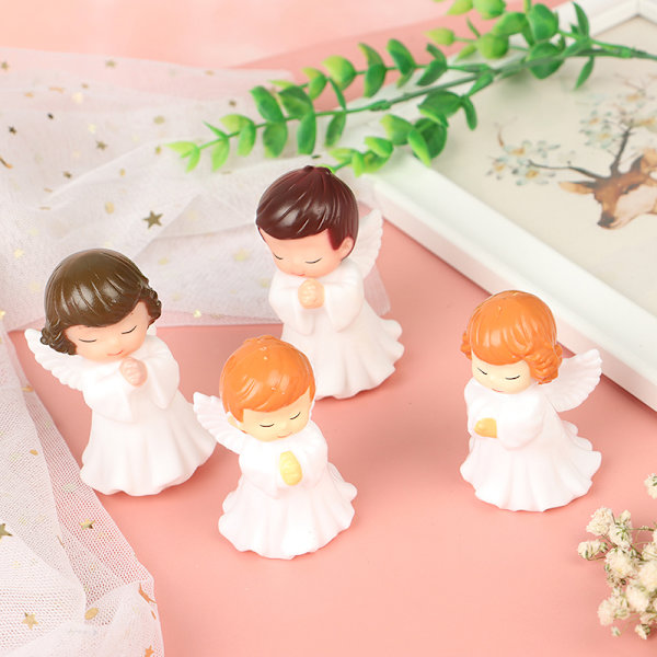 Angel Feather Wing Flag Cake Toppers för bröllopsfödelsedagsfest A3