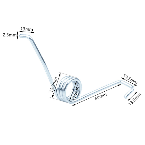 1/2st Hink Roterande Mopp Torsionsfjäder Dra tillbaka Fot Steg O left