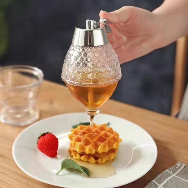 Juice Sirap Cup Bee Drip Dispenser Vattenkokare Honungsburk Behållare S Clear