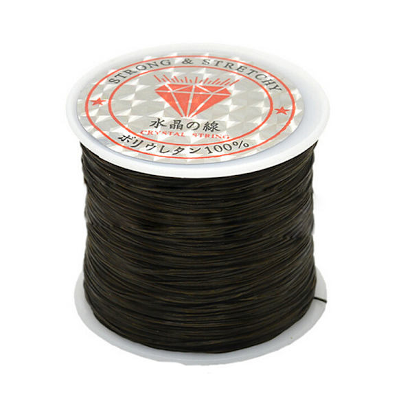 50M Strong Stretch Elastisk sladd Trådlina Armband Halsband Str dark brown