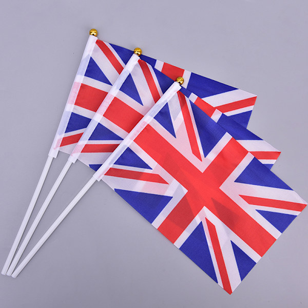 10st handhållen Wave Union Jack flaggfest firande Storbritannien