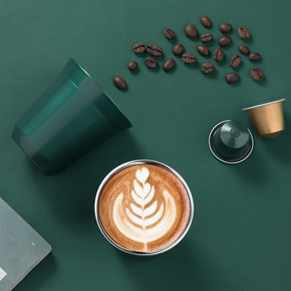 80ml dubbelvägg rostfritt stål kopp isolering Kaffe koppar Green