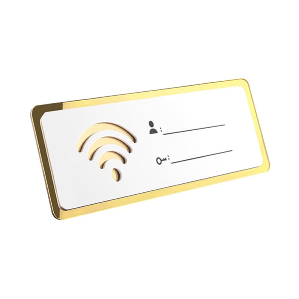 Wifi Sign Lösenord Vägg Plaque Acrylic Wireless Network Hotel G 20×8cm