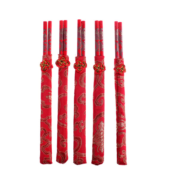 Röda pinnar trä påshållare servis bestick kök pinne