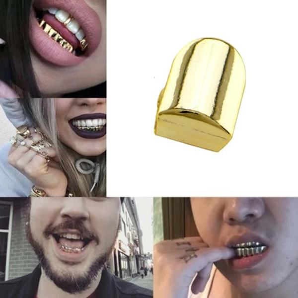 Ny 14k guldpläterad liten entands vanligt cap -trend Gold