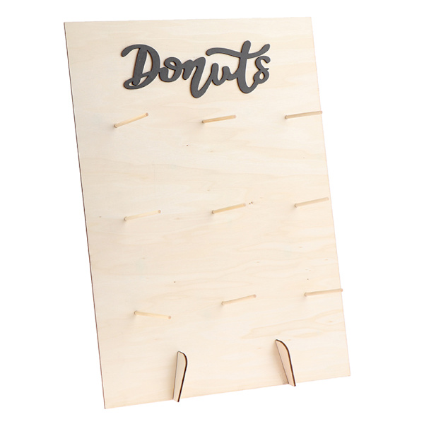 Wooden Donuts Wall Display Stand Hållare - Candy Sweets Donut A2