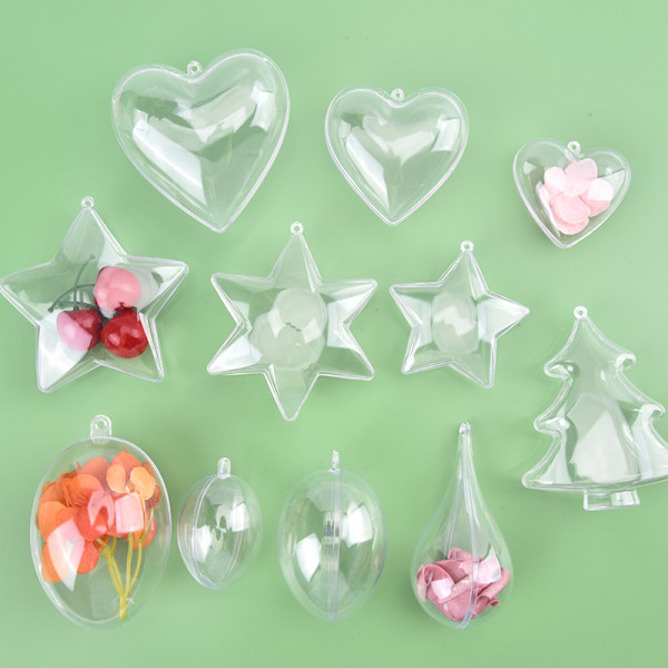 Transparent plastkula klar plast hantverkskula för C 9
