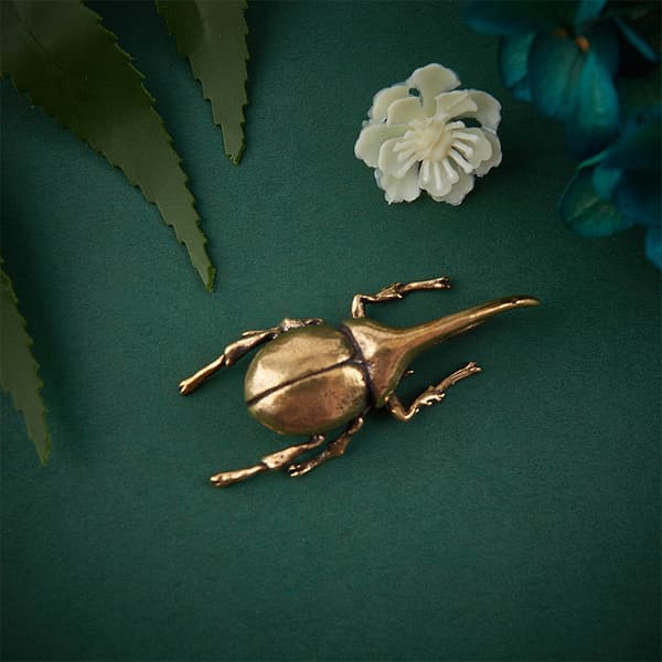 Mässing Insektsfigur Miniatyr Bugs Te Pet Prydnad Koppar Be