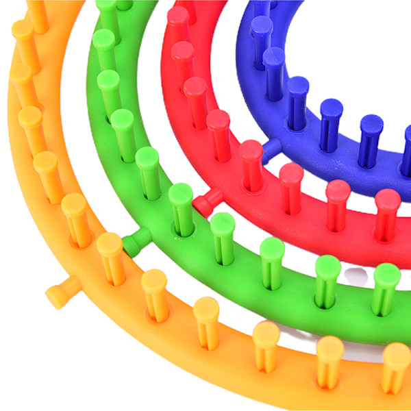 4Size Round Knitter Looms DIY Tool Kit Plastic Round Circle Cre Red