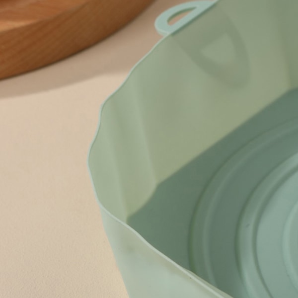 Silikonpapper Air Fryer Bakplåt med handtag Mikrovågsugn Baki Green