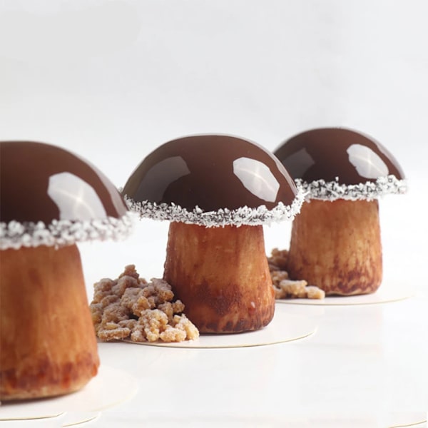 Mushroom Silikon Mousse Tårtform Form Form Tårta cylinder