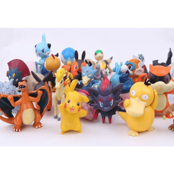 Pokemon figurer 48 stk. Alle sæt inkluderer Pikachu Multicolor