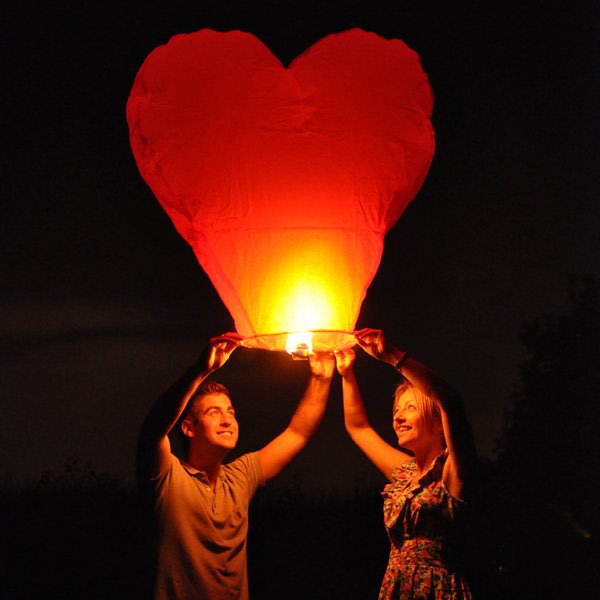 Kinesiske flyvende lanterner - hjerteformede 2-pak 9e44 | 95 | Fyndiq