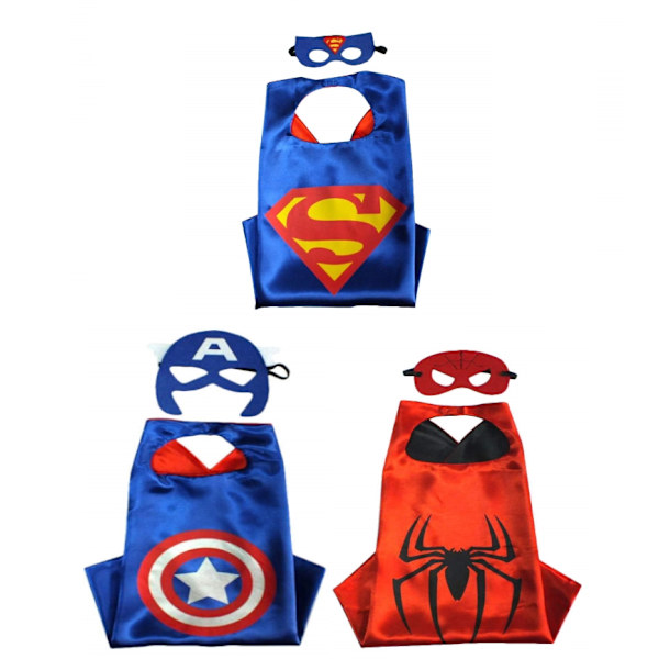 'Avengers' 3-PACK Unisex Barn mantlar/ögonmasker