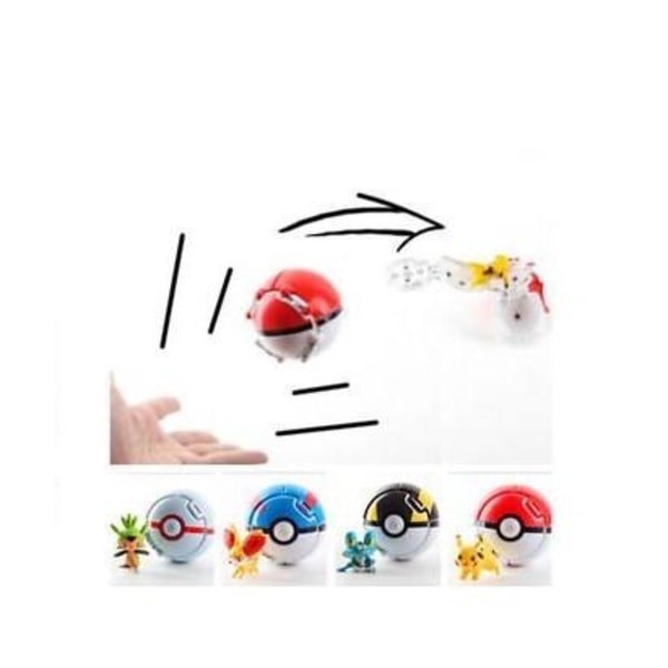 'Pokemon Go' kastbollar som utvecklar sig + Pokemon figur (4-PAC multifärg