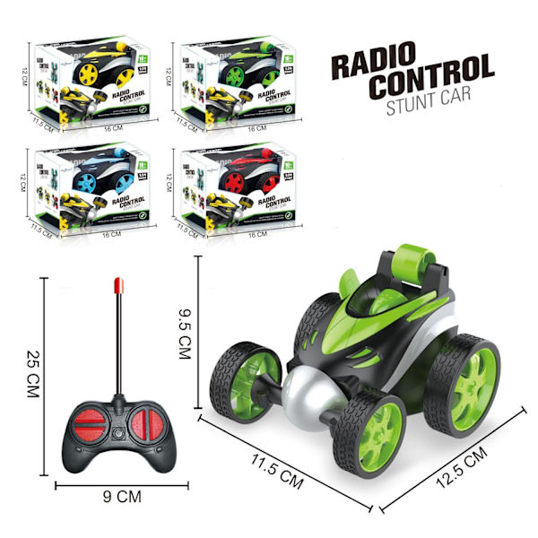 Stunt bil m kontrol, roterar 360 grader Yellow