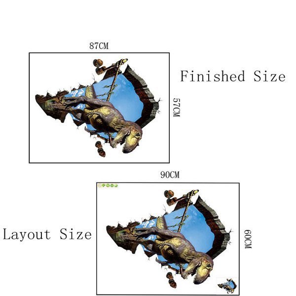 Dinosauriedekor /'Jurrasic' - Väggdekor i 3D