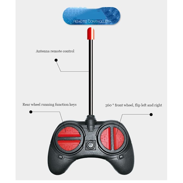Stunt bil m kontrol, roterar 360 grader Gul