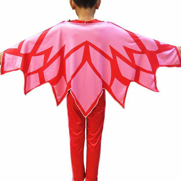 Pyjamasheltene Unisex børn - heldragt + øjenmaske Red PJ Masks - Storlek: röd 120 cl